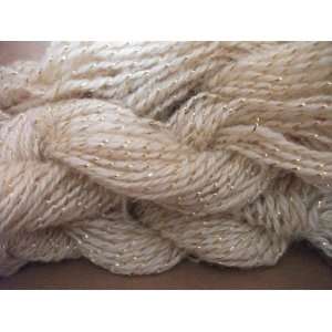  Cream white glitter wool metallic sports yarn Arts 