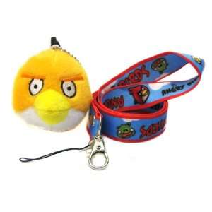 Angry Bird Lanyard Key chain with Bonus Yellow Bird Plush 