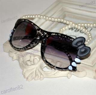 Hello Kitty Bow Style Sunglasses Costume + Free Gift Box For Womens 