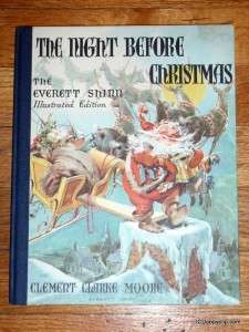 EVERETT SHINN THE NIGHT BEFORE CHRISTMAS 1942 Ill. Ed.  