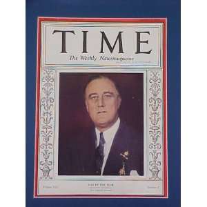  Franklin D. Roosevelt Man Of The Year January 2 1933 Time 