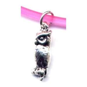  10 Pink Owl Ankle Bracelet Sterling Silver Jewelry Gift 