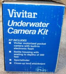 Vtg Vivitar Underwater Camera Kit with Ikelite Housing  