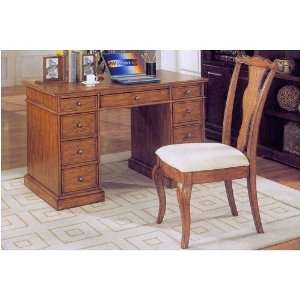    2 Piece 9 Drawer Writing Desk With Chair Set