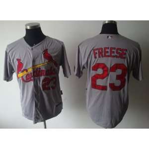  St. Louis Cardinals 23 David Freese MLB Authentic Grey 