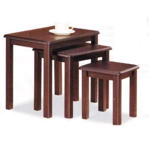  Smooth Edge Nesting Table Wooden Coffee Wood End Tables 