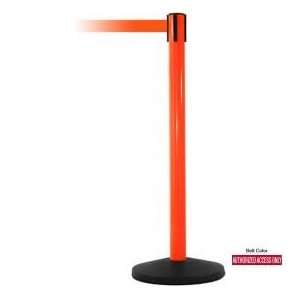  Orange Post Safety Barrier, 7.5ft, Authorized Belt