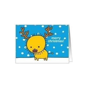 Christmas Lion, with Antlers in Snow, RiRp Zoe Card 
