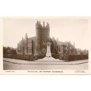   Vintage Postcard The Old Hall and Cenotaph   Gainsborough England UK