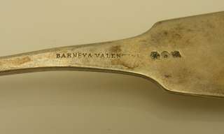 Antique Coin Silver Flatware Spoon Barney & Valentine  