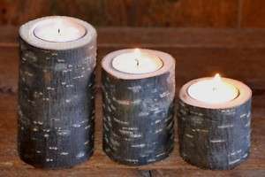 Alder Log Candle/Tea Light Holders 5sets of 3 15 logs  