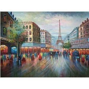  Fine Oil Painting, Paris Street SP03 36x48