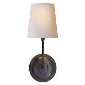  Vendome Single Sconce in Bronze with Natural Paper Shade 