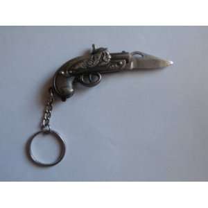  Eagle Pocket Knife   Pirate Gun #1 Silver style Key Chain 