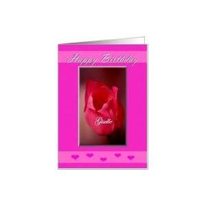  Happy Birthday Giselle / Hot Pink Tulip Card Health 