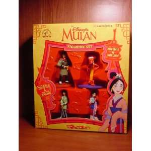  Mulan Figurine Set (Mushu,Mulan,Captain Shang,Mulan as 