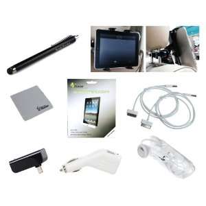 Bundle Monster Apple iPad 2 9 in 1 Accessory Combo with Car Mounting 