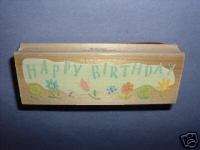 ALL NIGHT MEDIA RUBBER STAMPS HAPPY BIRTHDAY STAMP  