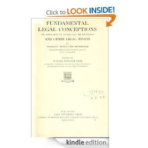 Fundamental legal conceptions as applied in judicial reasoning  and 