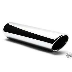    Exhaust Tips Chrome Plated 3.5 X 22 Ar 2.25 Inlet: Automotive