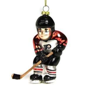   Philadelphia Flyers NHL Glass Hockey Player Ornament (4): Sports