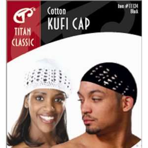  Titan Classic Cotton Kufi Cap Black #11185 Beauty