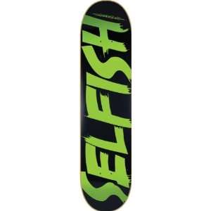 Selfish Street Deck 8.12 Black Green Skateboard Decks 