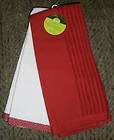 Food Network TV Red & White Texture Kitchen Towels NWT Free Shipping