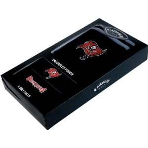  Tampa Bay Buccaneers Valuables Pouch and 6 Golf Ball Set 
