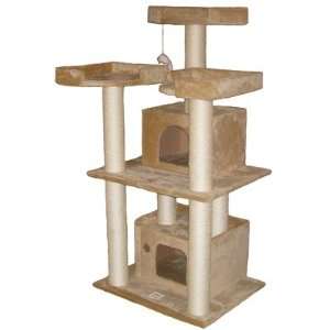  Go Pet Club 51 Tall Beige Cat Tree Furniture Pet 