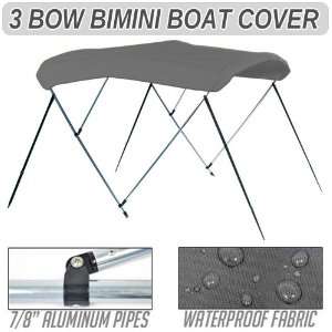   Boat Cover Top 67 72 Grey Includes Hardware with Hood Sports