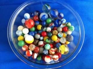   ? 1930?s Antique Glass Marbles, Wide Variety of a 150 Colors & Sizes