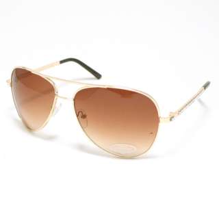 AVIATOR Rhinestone Sunglasses Classic Style GOLD New  