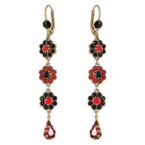   Black and Red Swarovski Crystals   Hand Made in Israel, Very Feminine