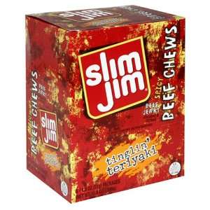 Slim Jim Tinglin Teriyaki Chews, 1.8 Ounce Unit, 6 Count