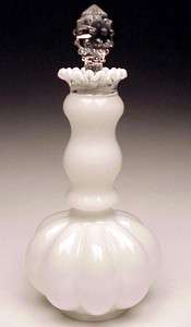   Fenton Crystal Crest No.192 Melon Tall Perfume Bottle, made 1941 only