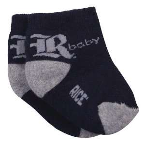  Rice Owls Infant Navy Blue Gray Team Logo Bootie Socks (9 