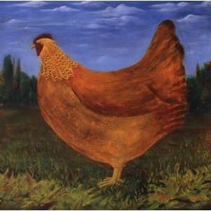   Country Chicken Poster by Dotty Chase (12.00 x 12.00): Home & Kitchen