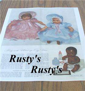 1940s Sun Rubber AMOSANDRA AA doll & Horsman BABY Wards catalog AD 
