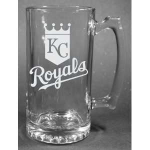 MLB Kansas City Royals Laser Etched 27oz Glass Beer Mug  