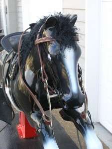 HORSE AMUSEMENT KIDDIE RIDE/COIN OPERATED WITH LEATHER SADDLE  