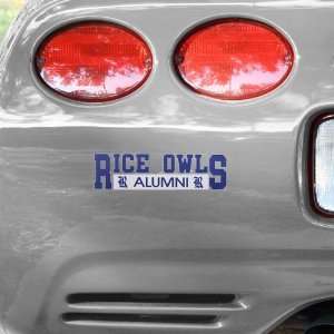  Rice Owls Alumni Car Decal Automotive
