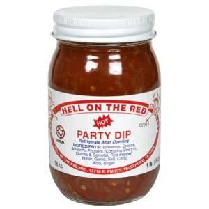  Hellonthered, Dip Party Hot, 16 OZ (Pack of 12) Health 