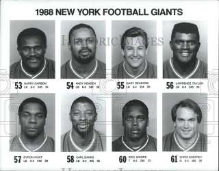   New York Giants Football Harry Carson Andy Headen Gary Reasons  