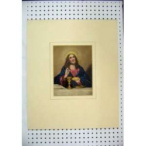  Colour Print Long Haired Man Bread Gold Jug Plate: Home 