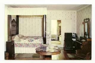 CLEMSON SC Fort Hill Bedroom Calhoun Home Vtg Postcard  