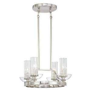 Urban Nouveau Collection 4 Light 18ö Polished Nickel Chandelier with 