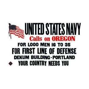    United States Navy calls on Oregon 20x30 poster