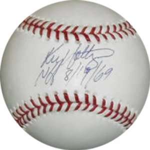  Ken Holtzman Autographed MLB Baseball with NH 8 19 69 