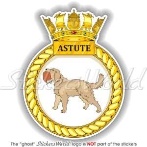 HMS ASTUTE Badge, Emblem British Royal Navy Submarine 4 (100mm) Vinyl 